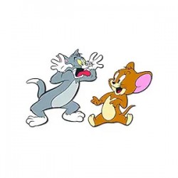 Bhai Please Tom and Jerry Wooden Fridge Magnet (Pack of 1) Fun Comic Character Gift and Decoration