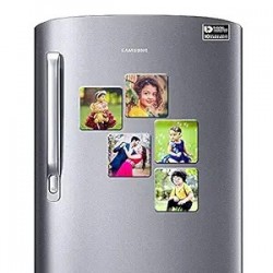 Deep Print Personalized Photo Fridge Magnet (3x3 inch) -Set of 5